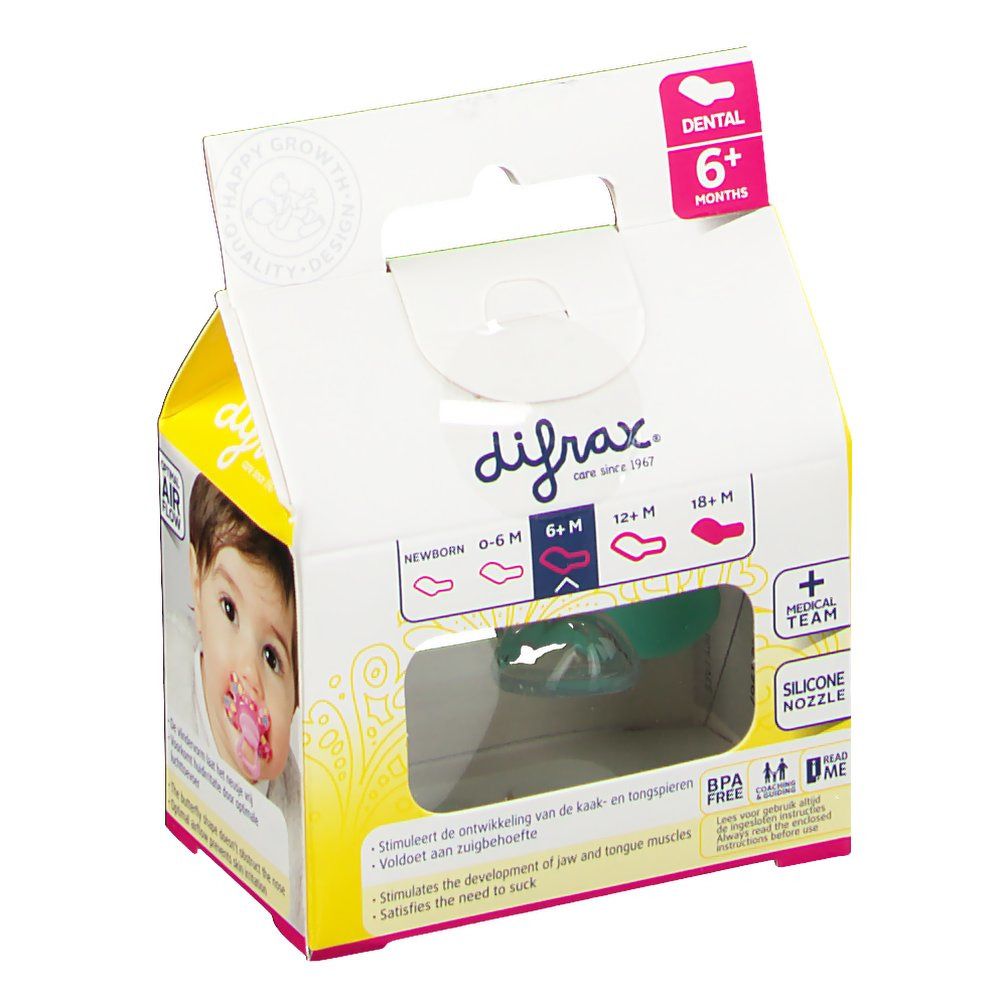 Difrax Teat Dental Girl +6M