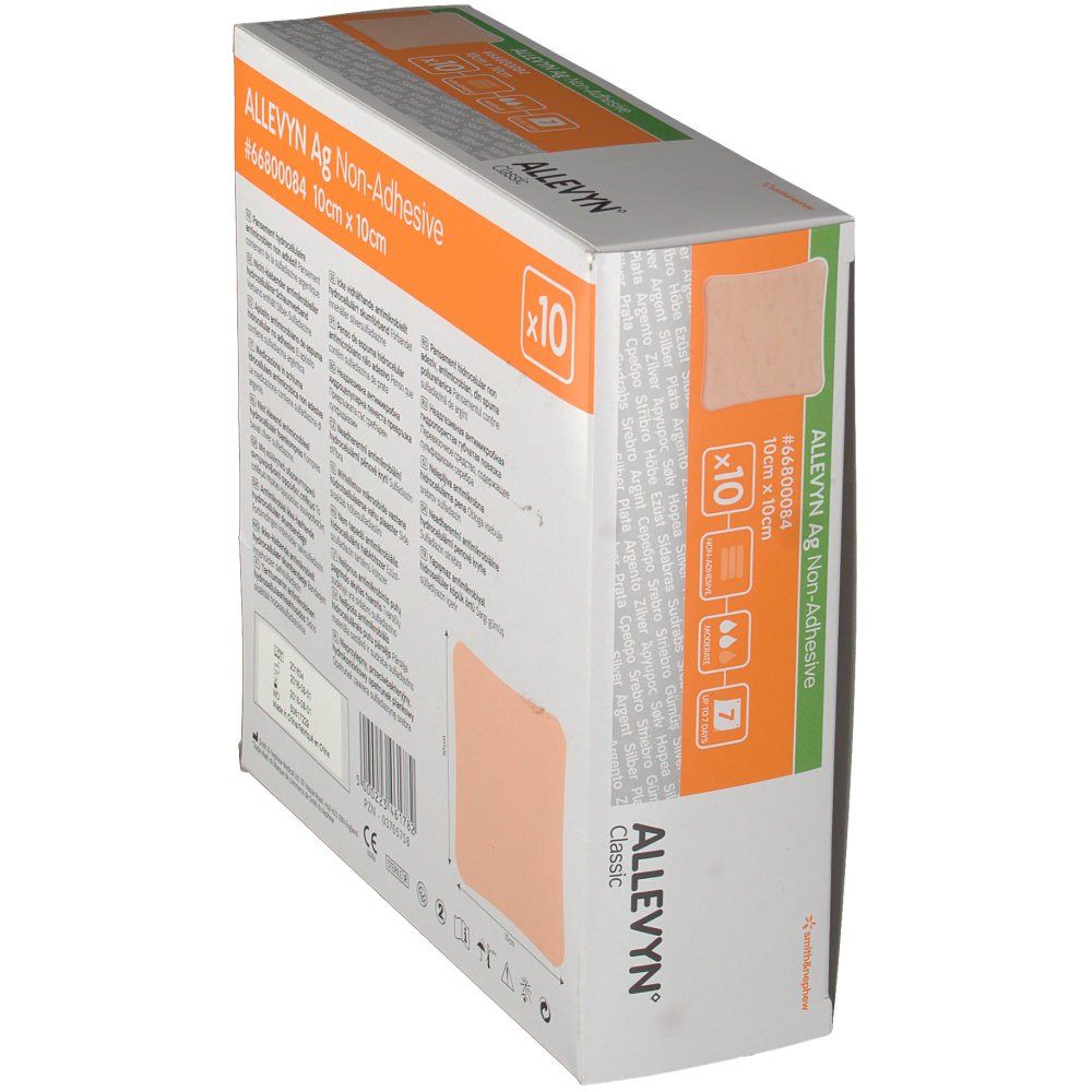 ALLEVYN AG Non Adhesive 10 x 10 cm