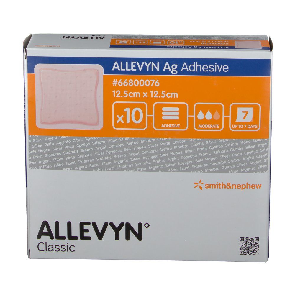 Allevyn AG Adhesive 12,5x12,5cm Ref.66800076