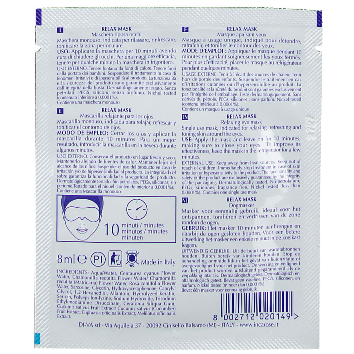 Incarose My Eyes Relax Eye Mask
