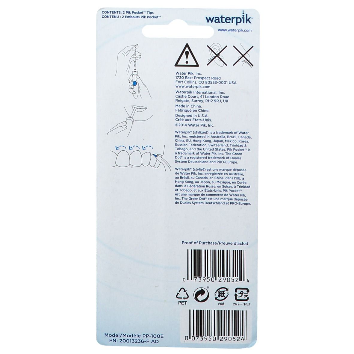 Waterpik Pocket Canulla Replacement Wp100-450-360