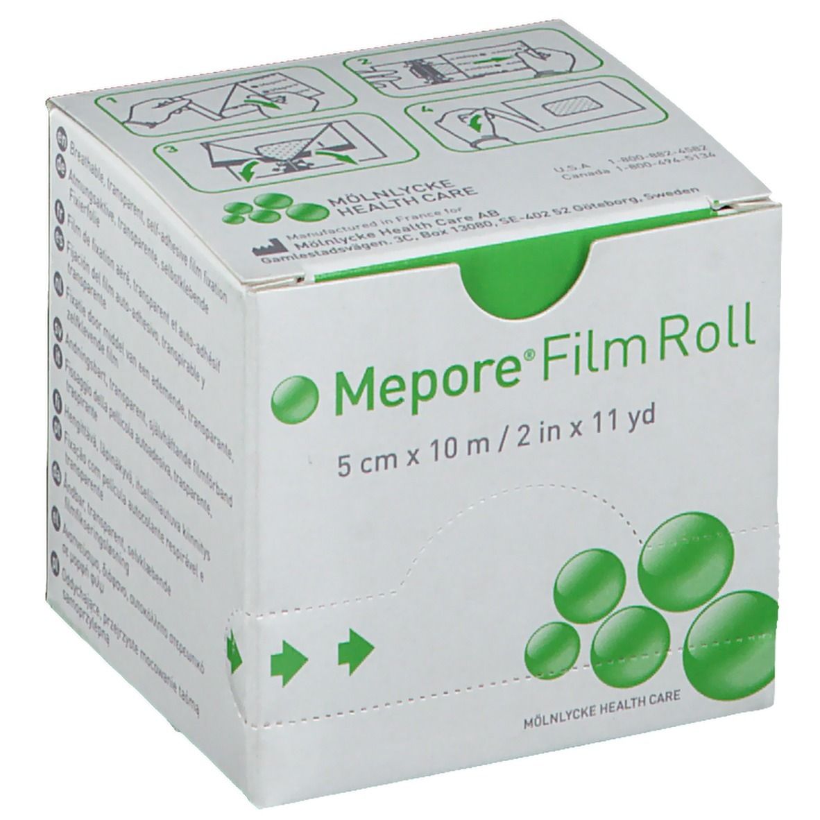 Mepore Film Rol 5cm x 10m Transparant