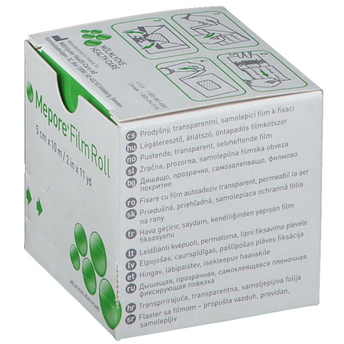 Mepore Film Rol 5cm x 10m Transparant