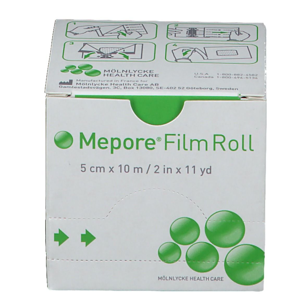 Mepore Film Rol 5cm x 10m Transparant
