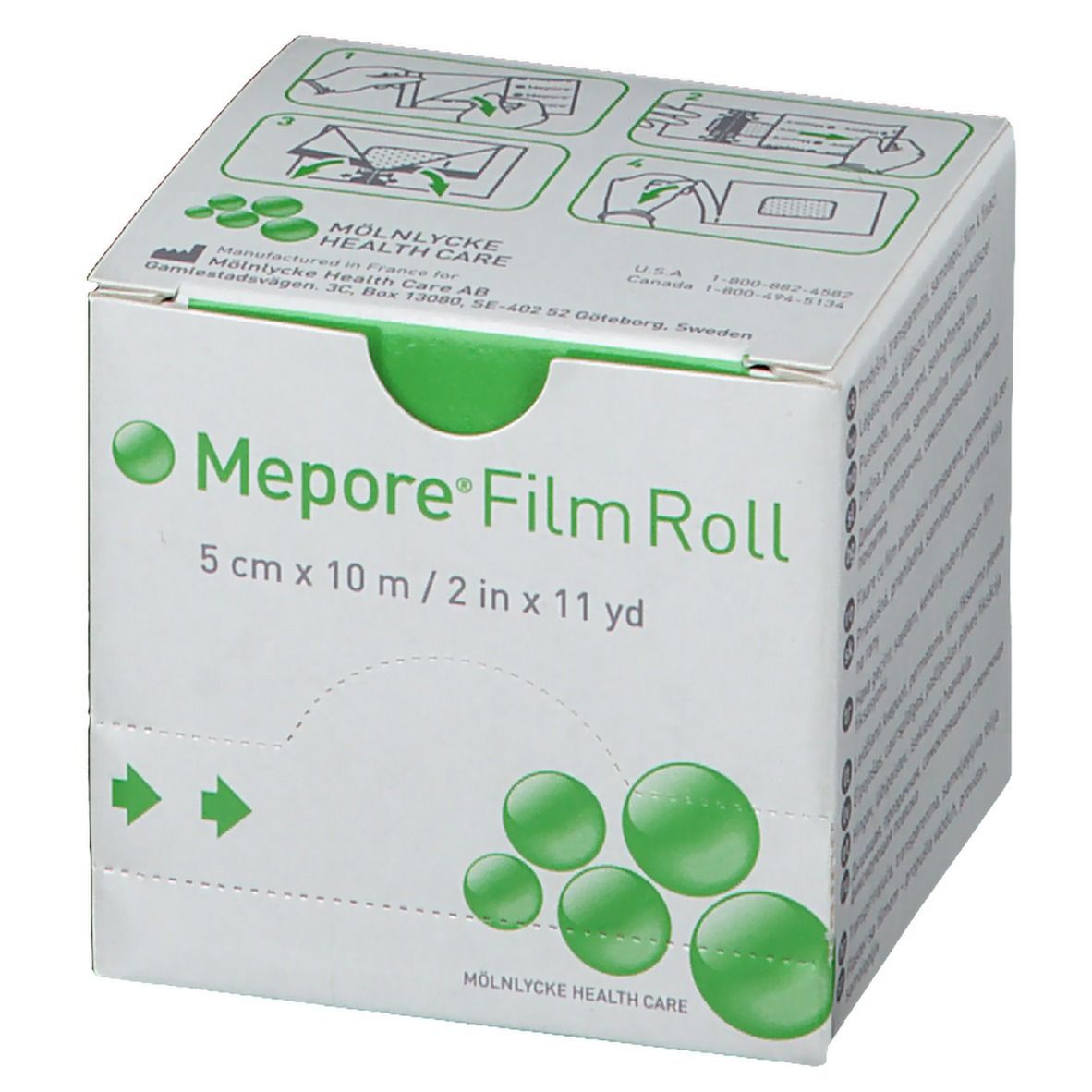 Mepore Film Rol 5cm x 10m Transparant