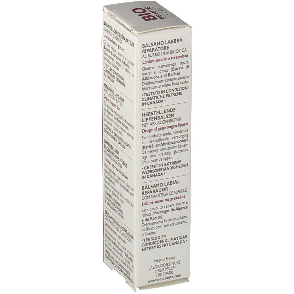 Bio Beauté By Nuxe Repairing Lip Balm With Apricot Butter