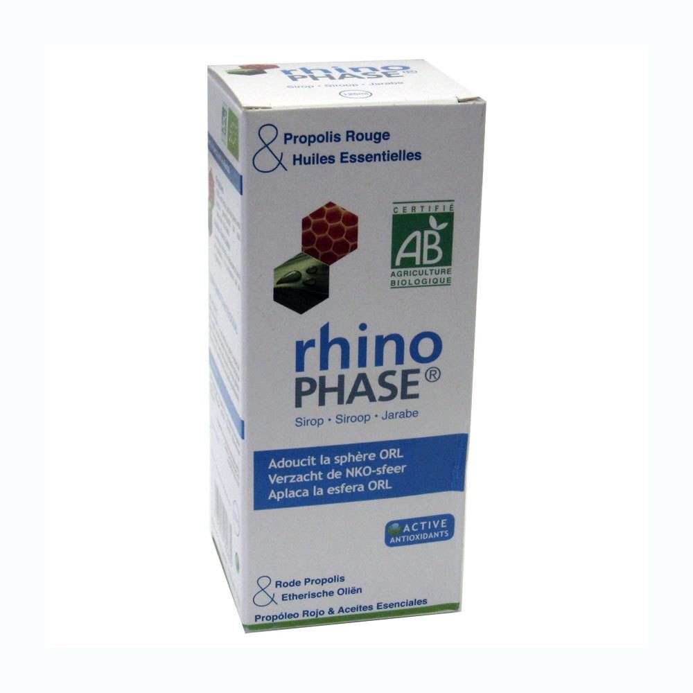 Confezione in cartone rhino PHASE®. Contiene Propolis Rouge e Huiles Essentielles. Certificazione AB.
