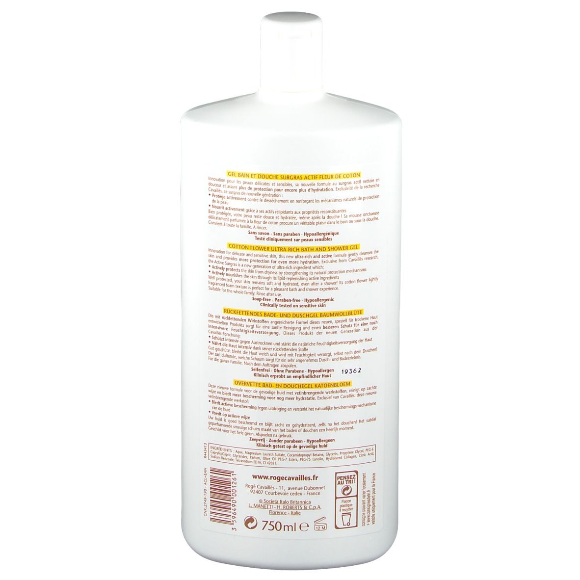 Roge Cavaille Gel Surgras Bath-Shower Cotton