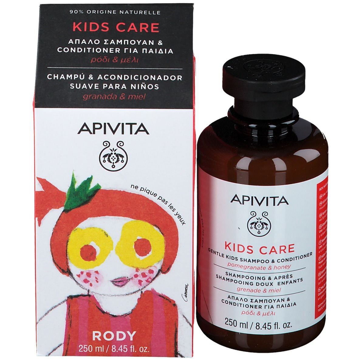 Apivita Kids Shampoo & Conditioner With Honey & Pomegranate