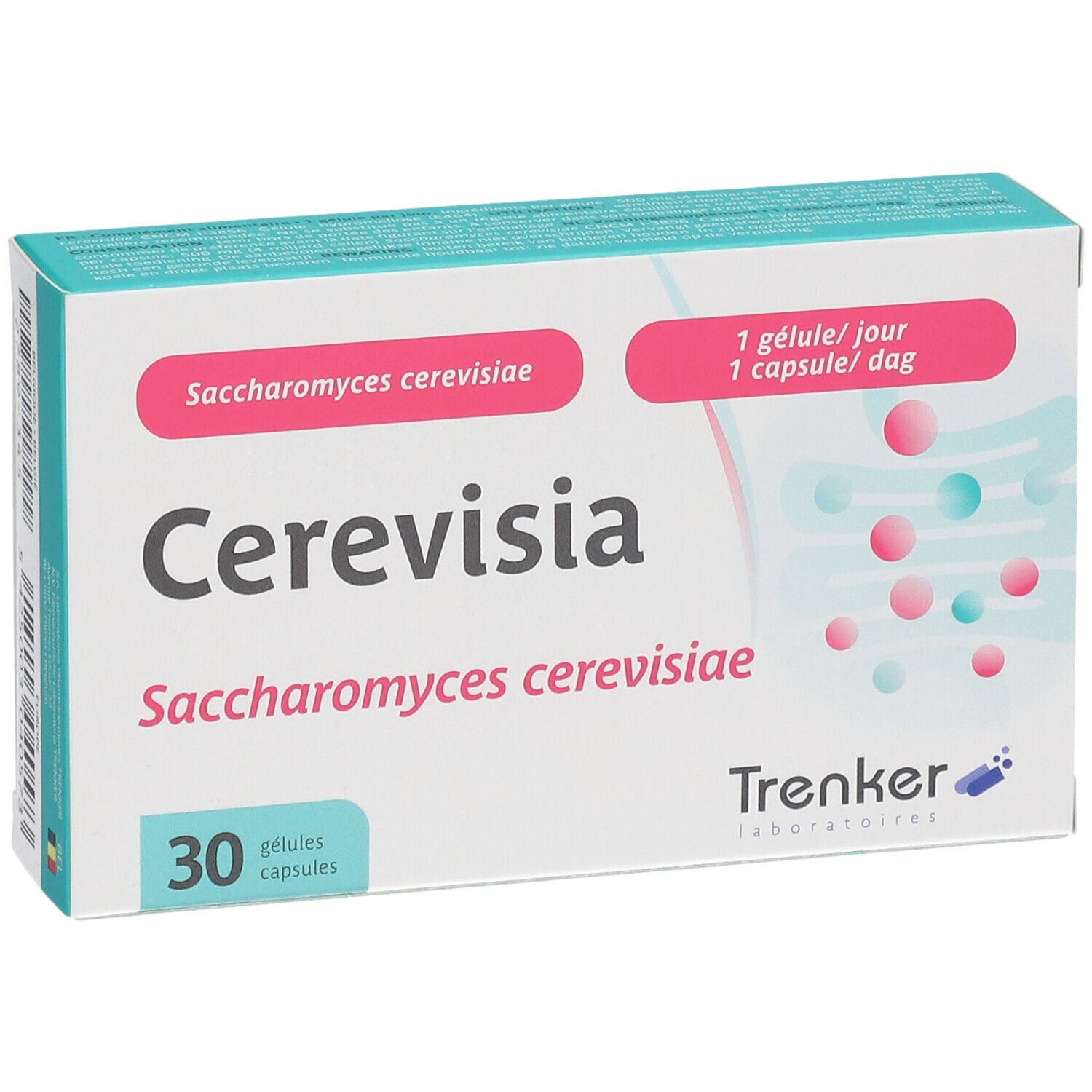 Due confezioni Imutis Cerevisia su uno scaffale.