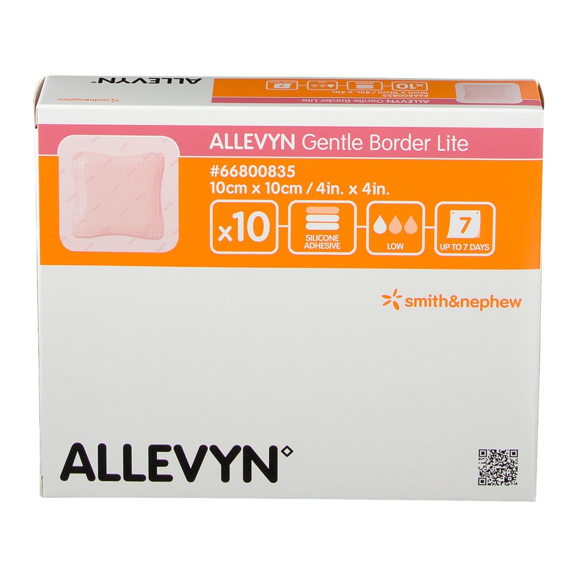 Allevyn Gentle Border Lite 10x10cm 66800835