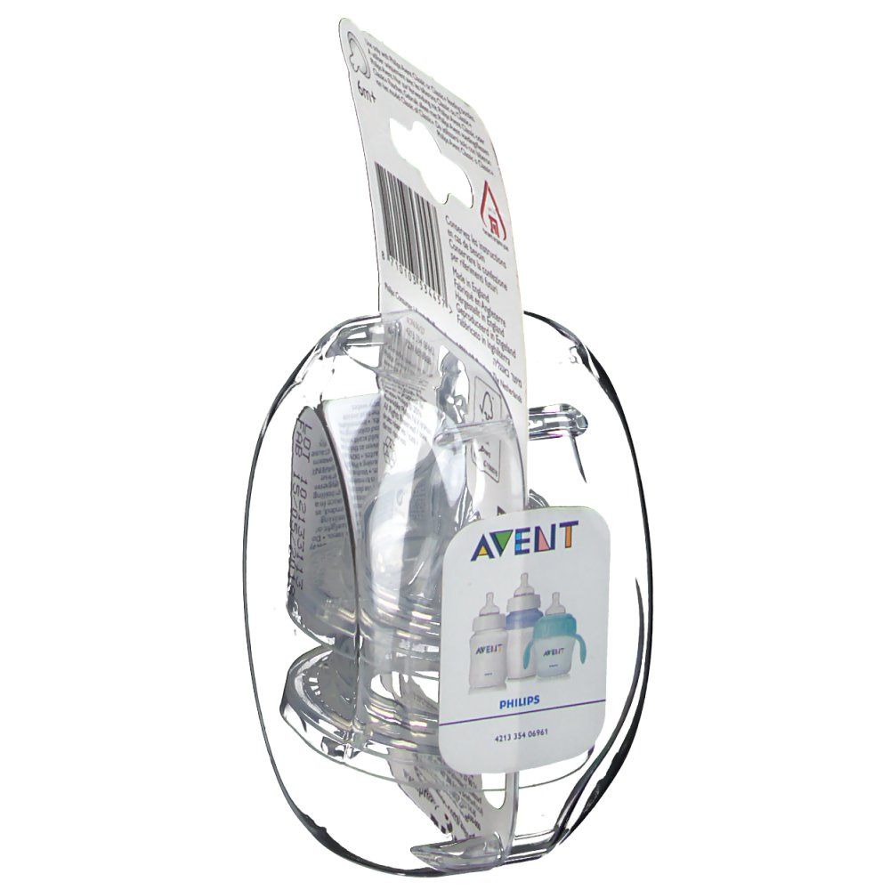 Confezione di due tettarelle Philips AVENT Classic+ 6m+. Retro della confezione con informazioni sul prodotto.