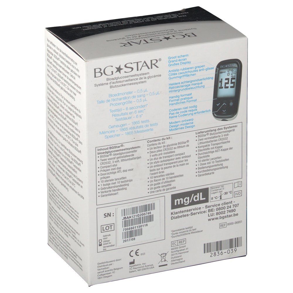 Bgstar Blood Glucose Meter Kit