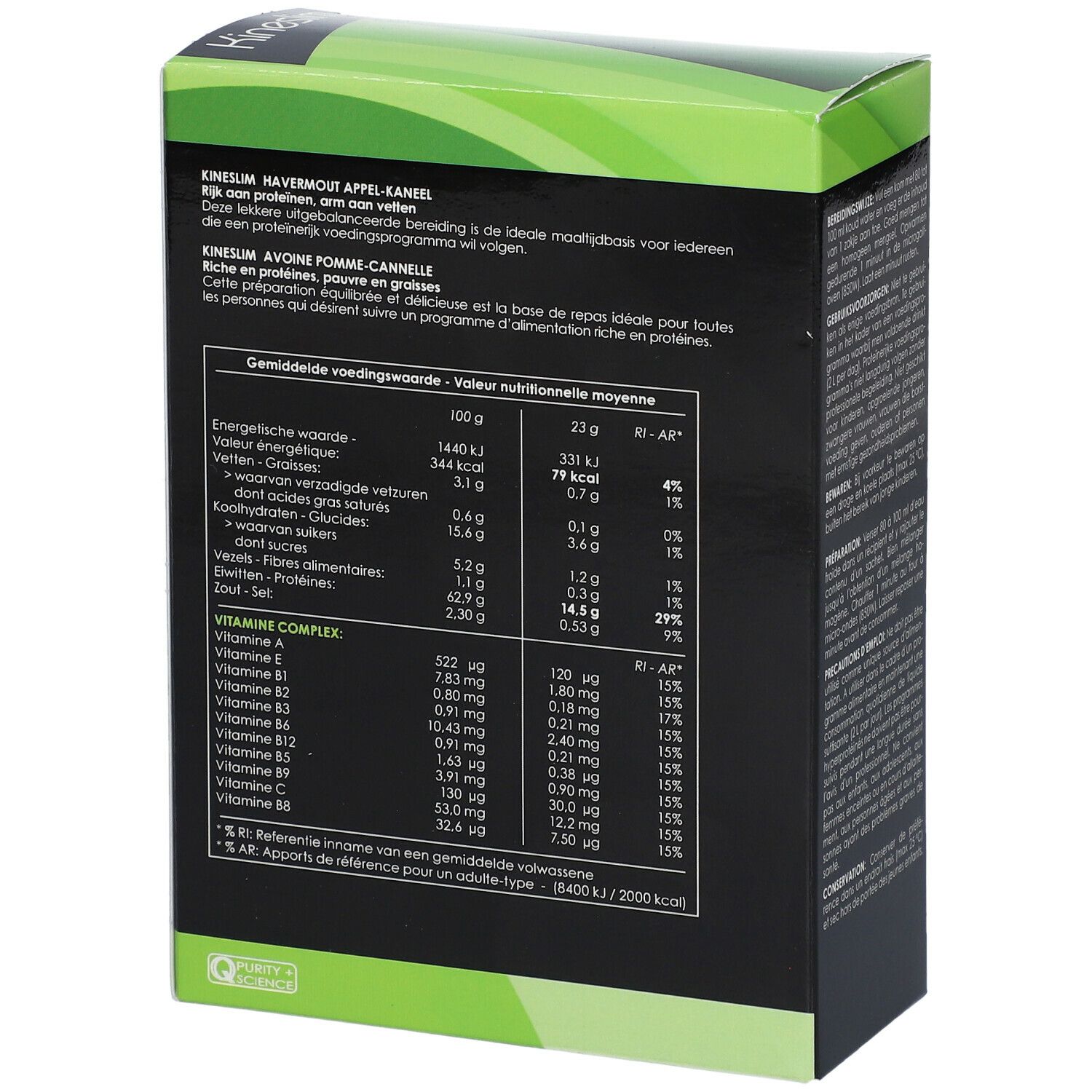 Kineslim Breakfast Oatmeal Apple / Cinnamon