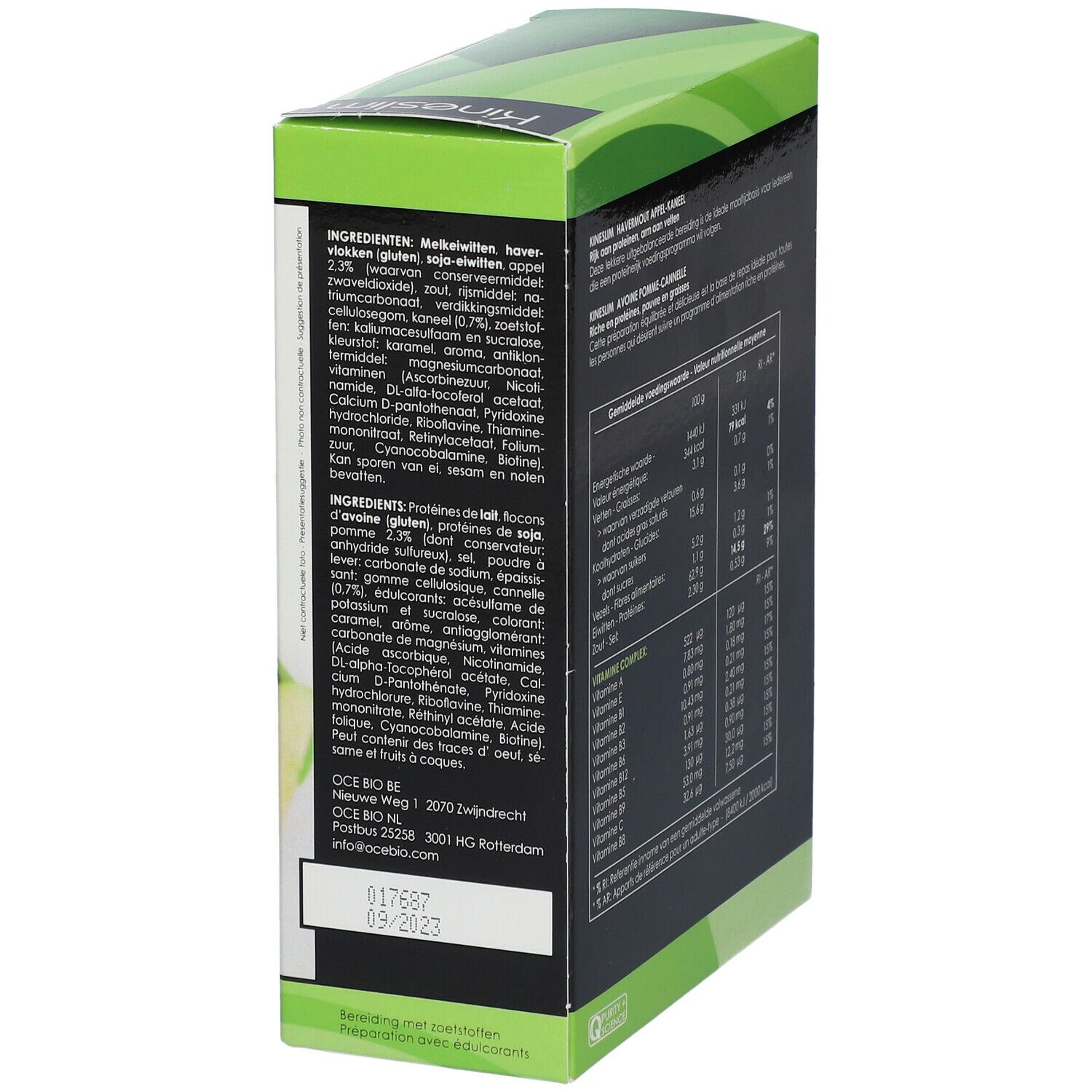 Kineslim Breakfast Oatmeal Apple / Cinnamon