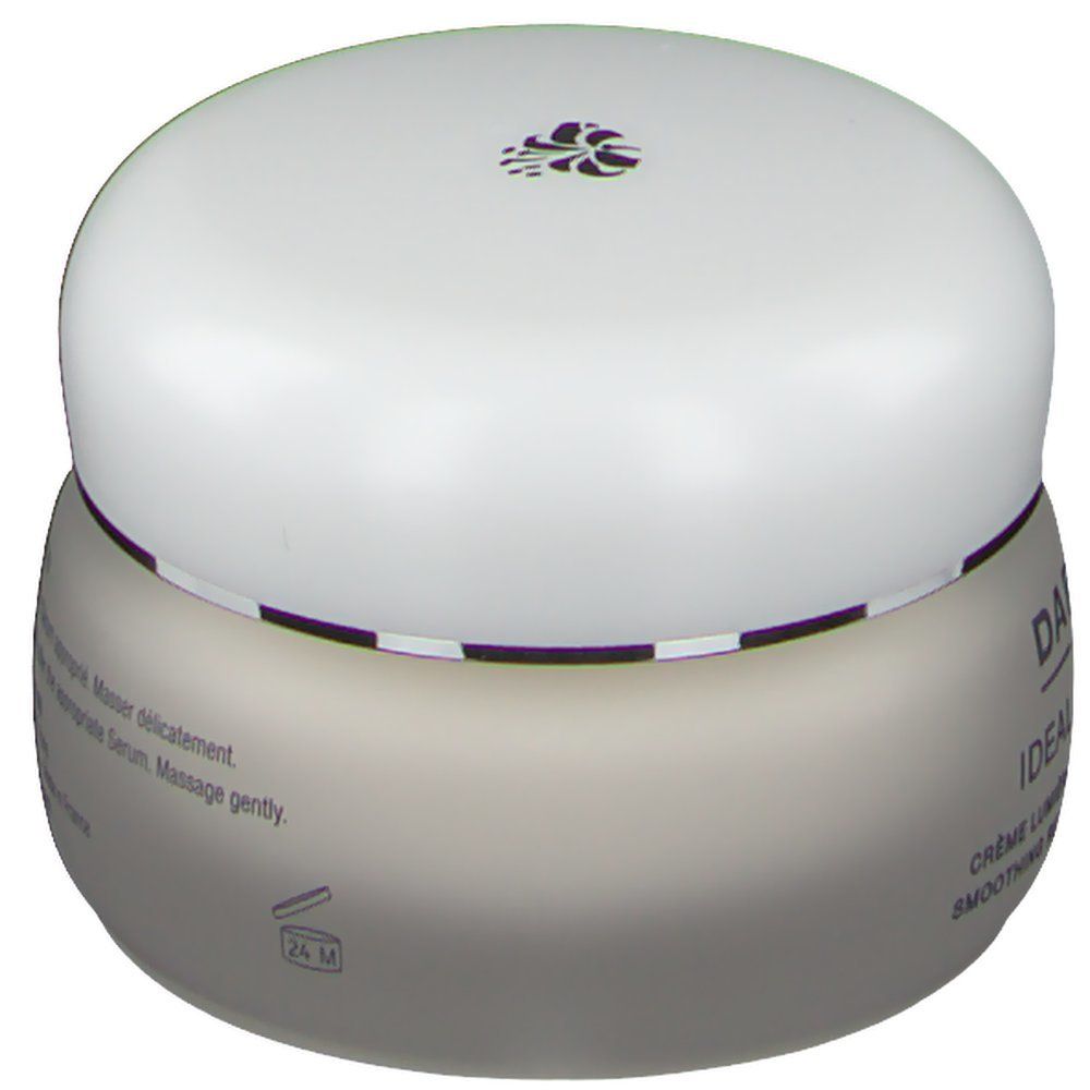 Vaso di crema con coperchio bianco. Testo: "IDEAL RESOURCE".