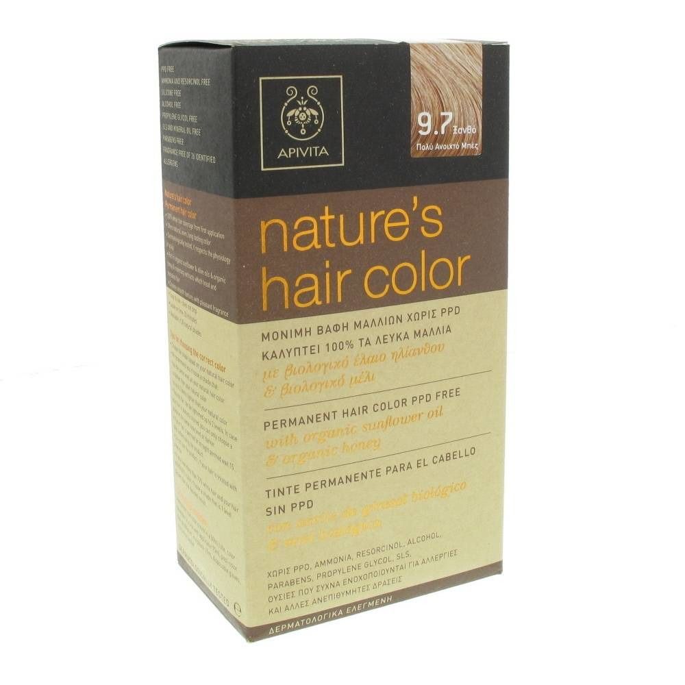 Apivita Natures Hair Color N9.7 Very Light Blond Beige