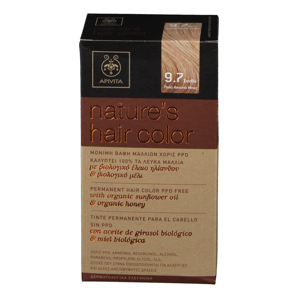Apivita Natures Hair Color N9.7 Very Light Blond Beige