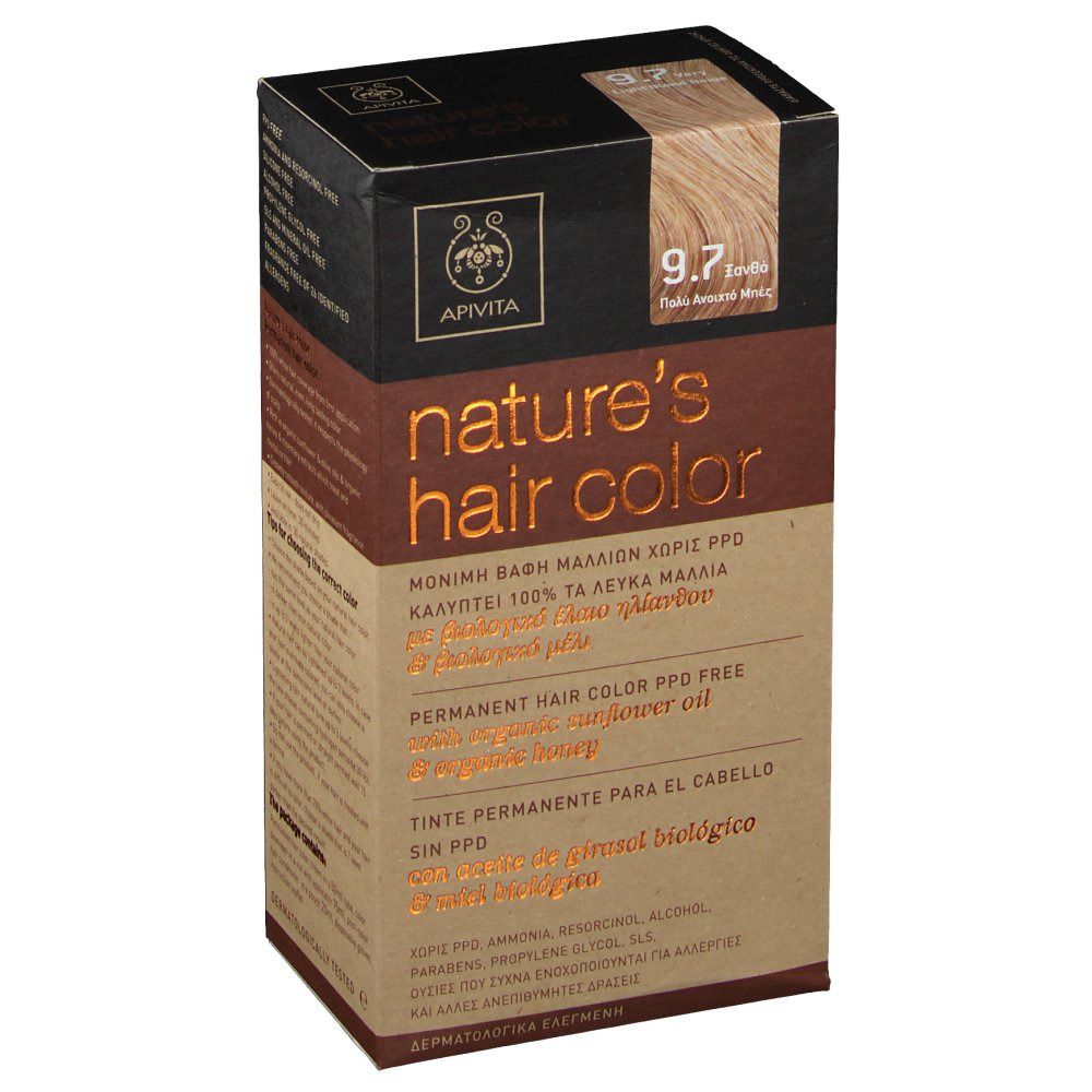 Apivita Natures Hair Color N9.7 Very Light Blond Beige