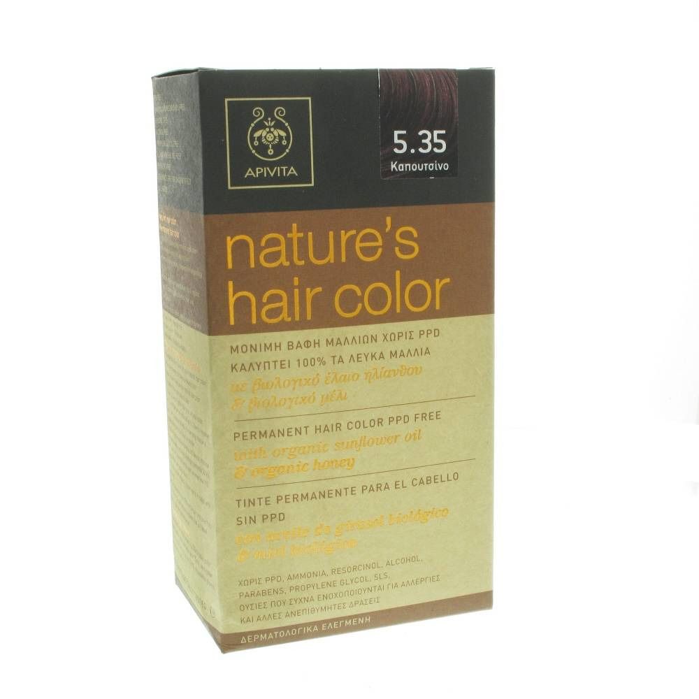 Apivita Natures Hair Color N5.35 Cappuccino