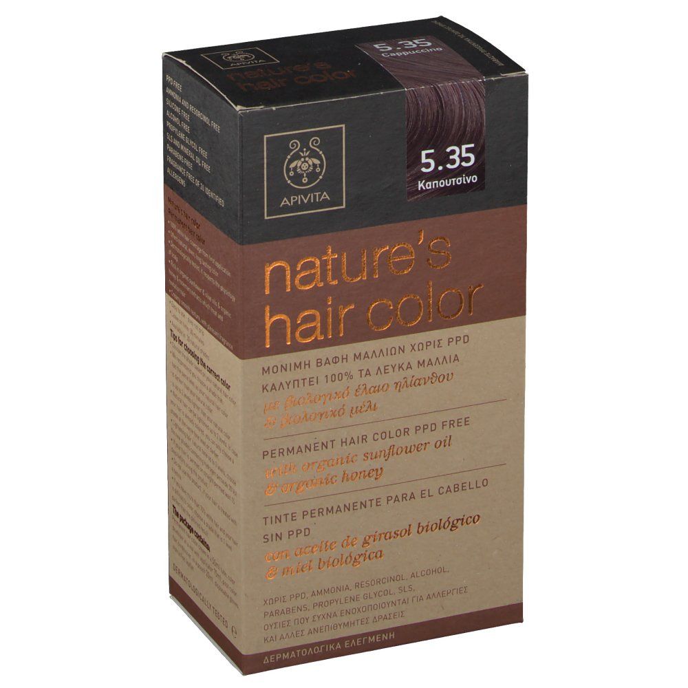 Apivita Natures Hair Color N5.35 Cappuccino