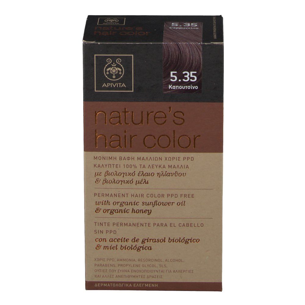 Apivita Natures Hair Color N5.35 Cappuccino