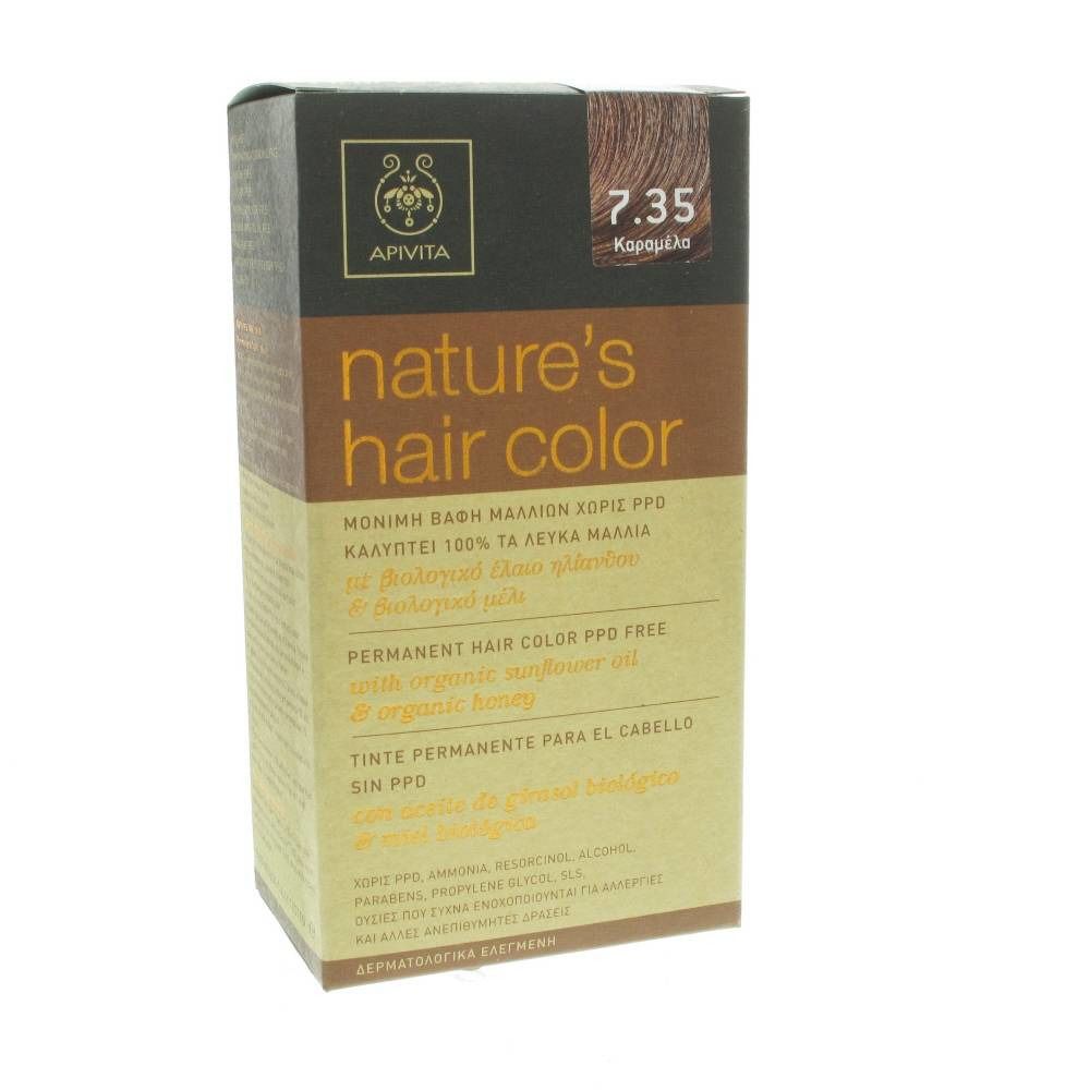 Apivita Natures Hair Color N7.35 Caramel