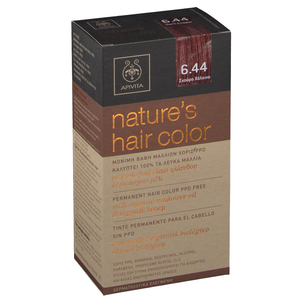 Apivita Natures Hair Color N6.44 Dark Kopper