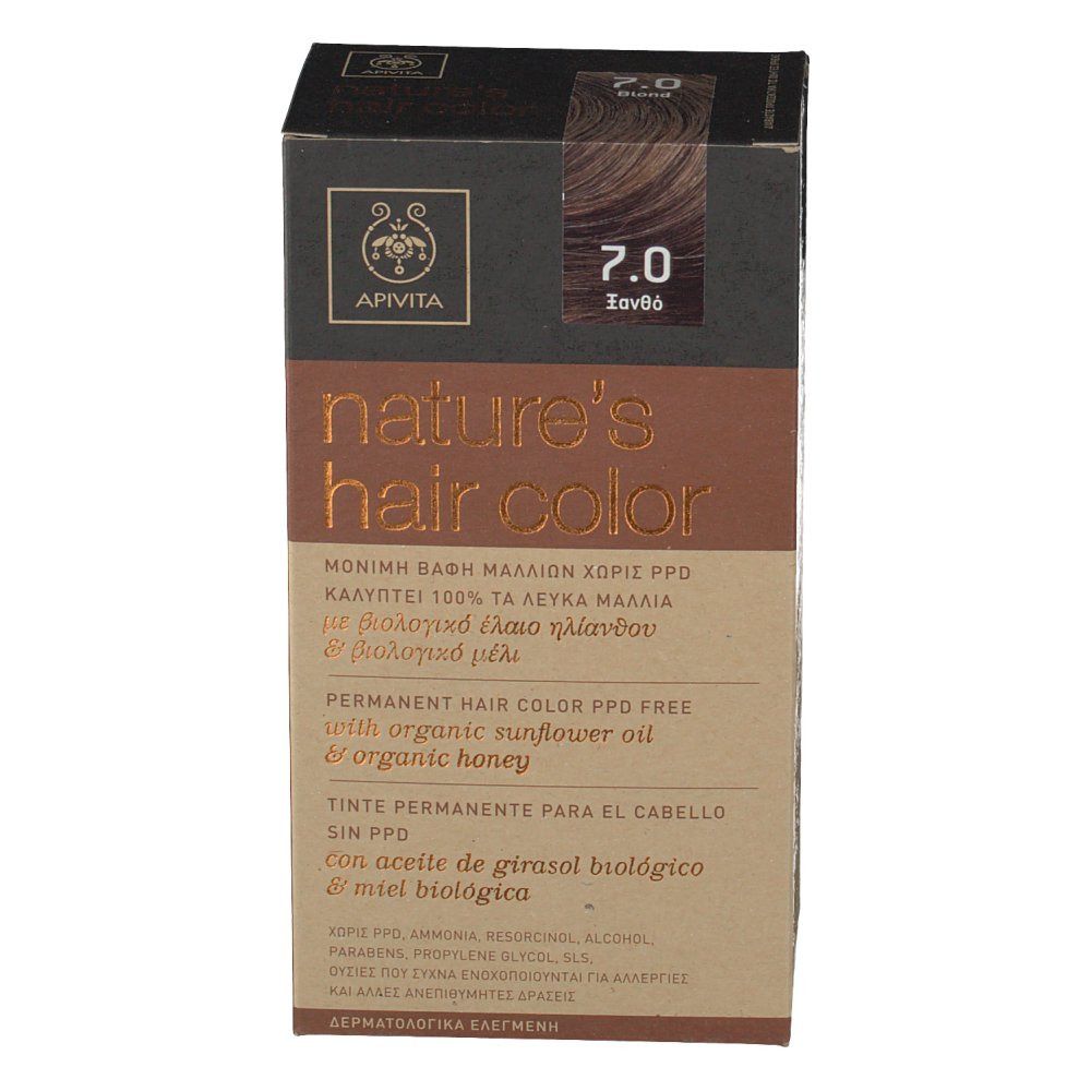 Apivita Natures Hair Color N7.0 Blond