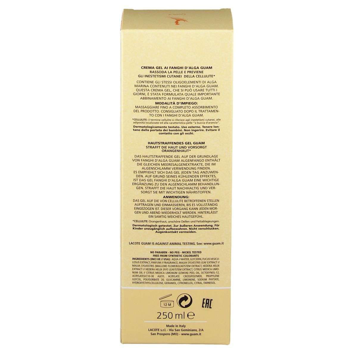 Guam Rassodante Gel Lamas De Algas Anti-Cellulite