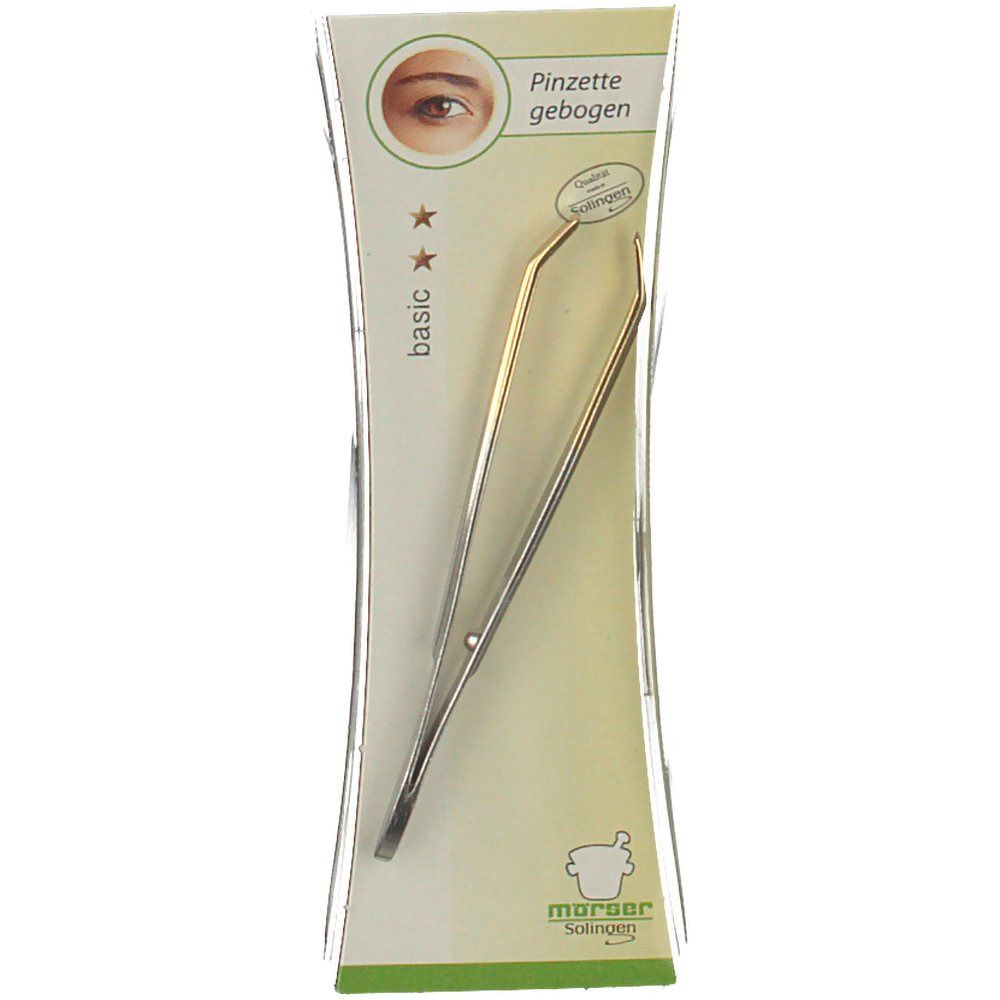 Morser Tweezers Curved Gilded 23