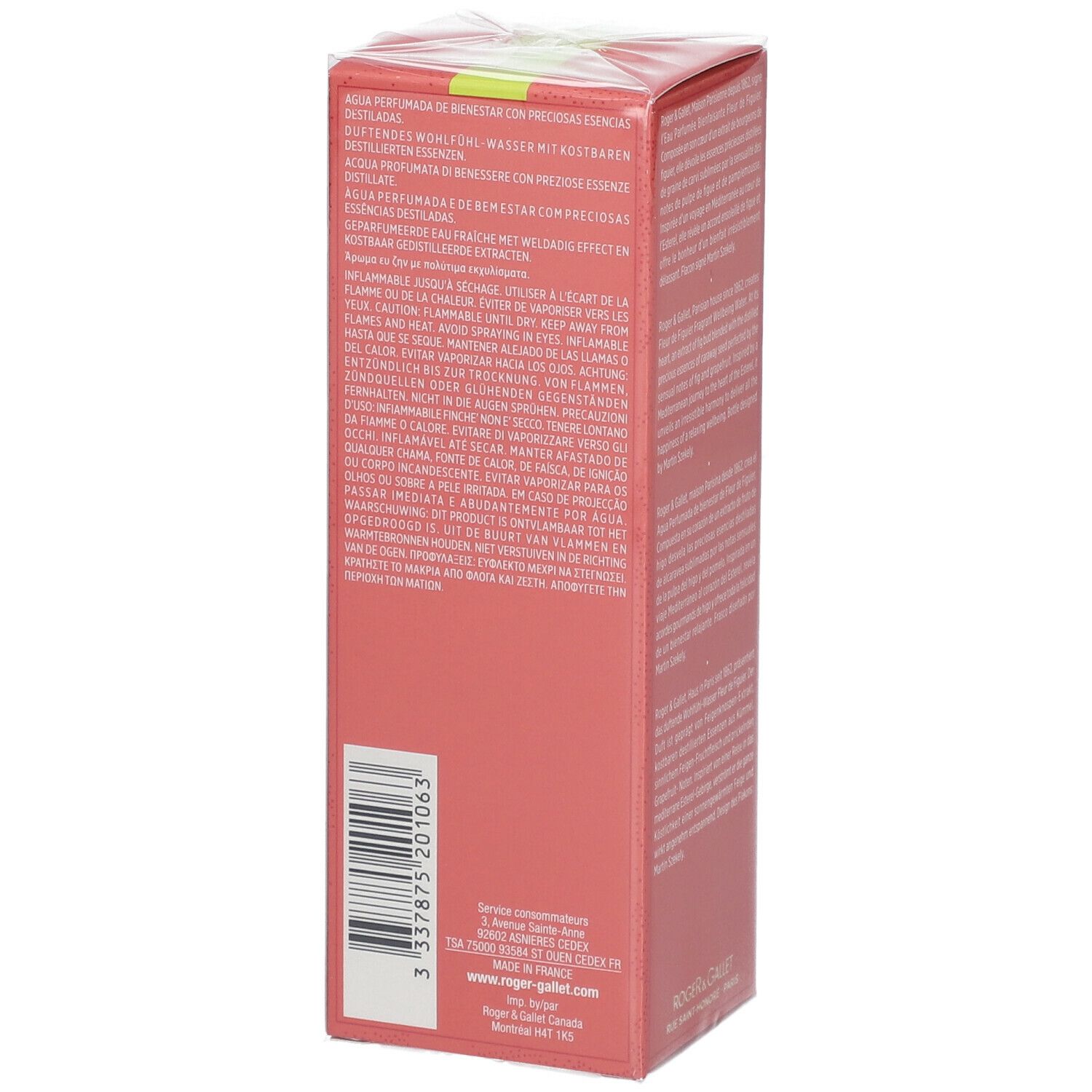 Roger & Gallet Fleur de Figuier Acqua Profumata Di Benessere