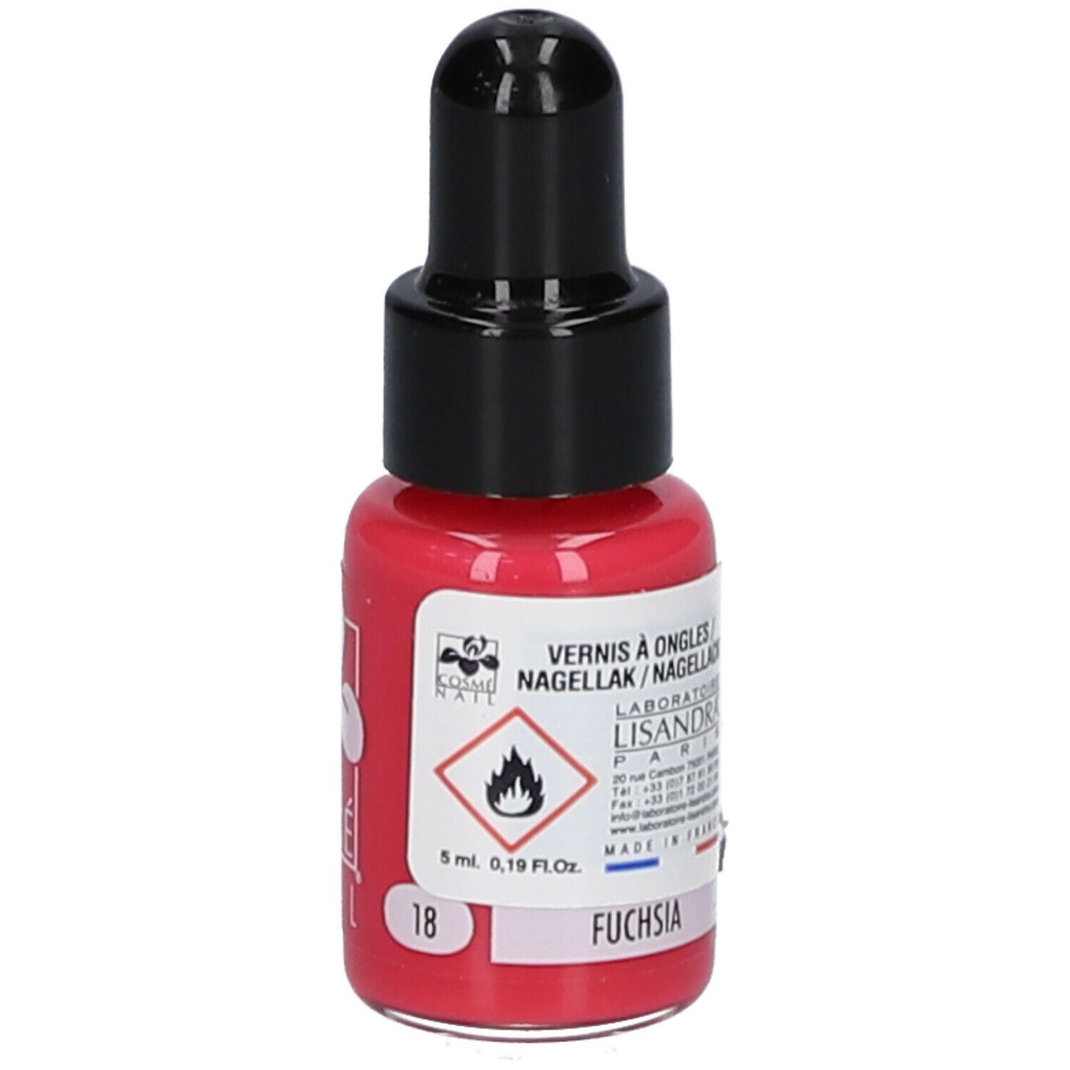 Lisandra Cosménail Nail Polish 18 Fushia