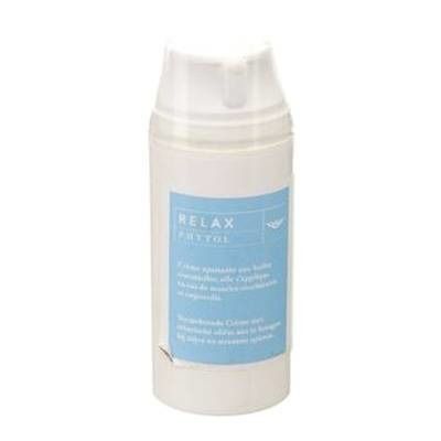 Flacone bianco con etichetta blu. L'etichetta riporta "RELAX PHYTOL".