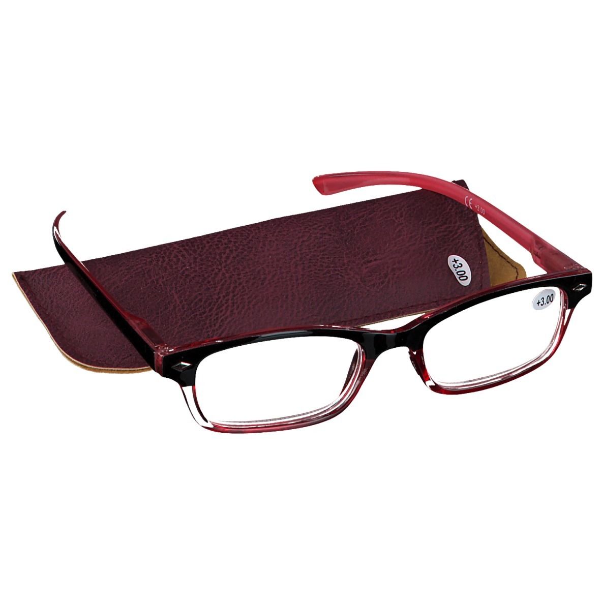 Pharma Glasses Reading Glasses Red +3