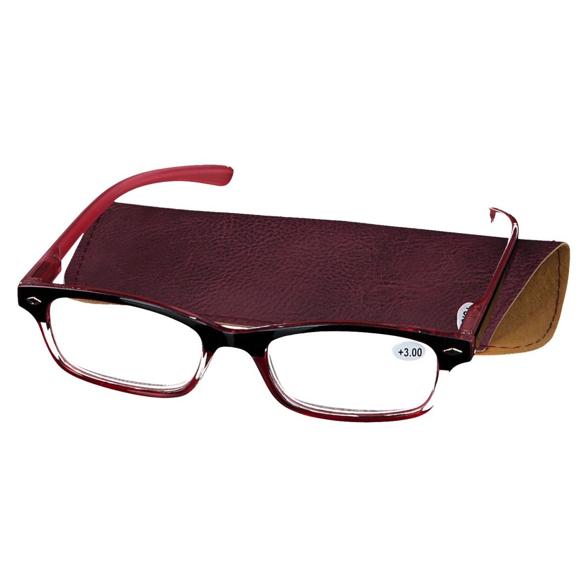 Pharma Glasses Reading Glasses Red +3