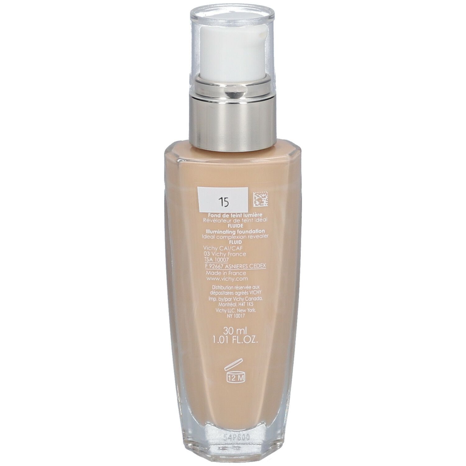 Vichy Teint Idéal Fondotinta Illuminante Fluido 15 Clair
