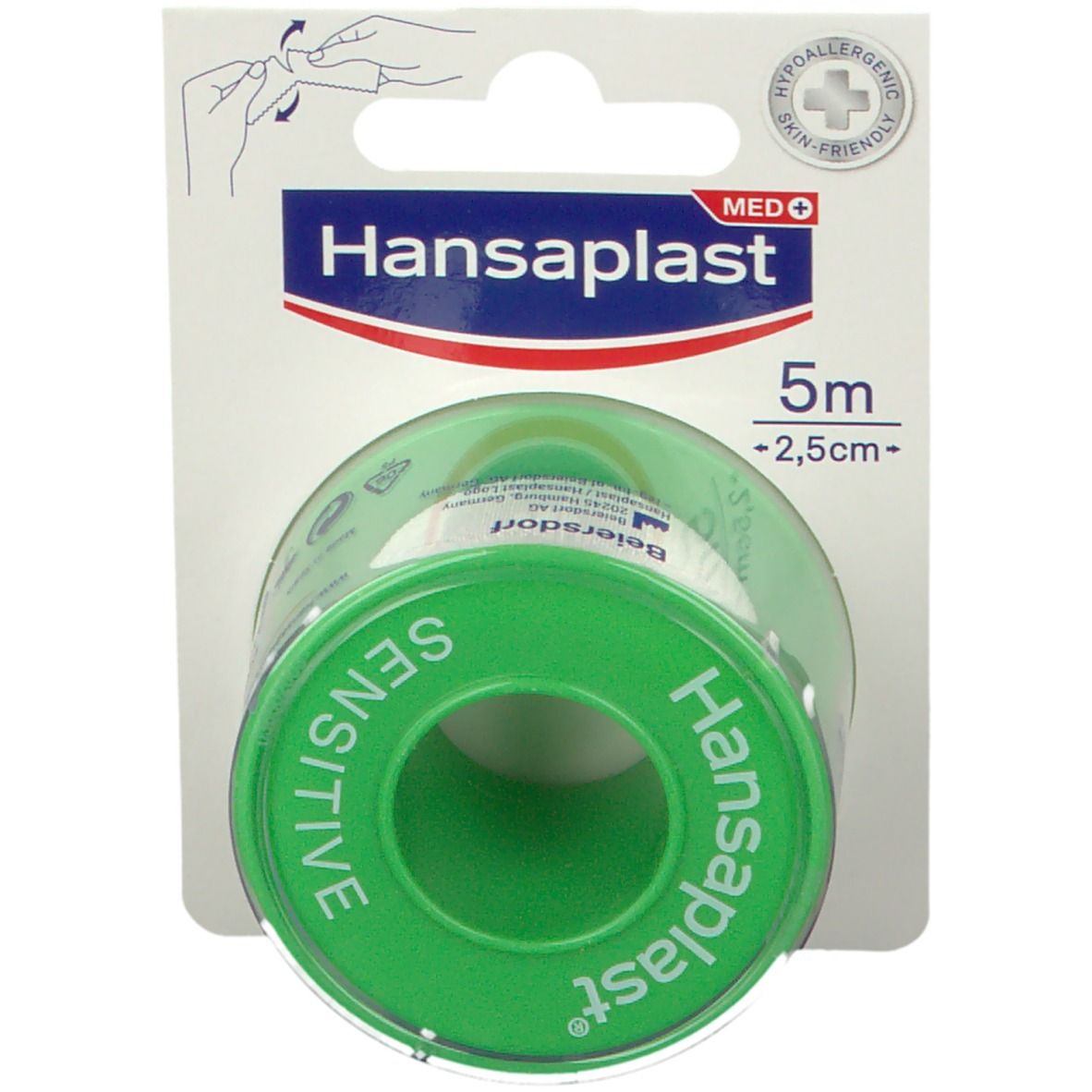 Hansaplast Sensitive Cerotto su Rocchetto 2,5 cm x 5 m