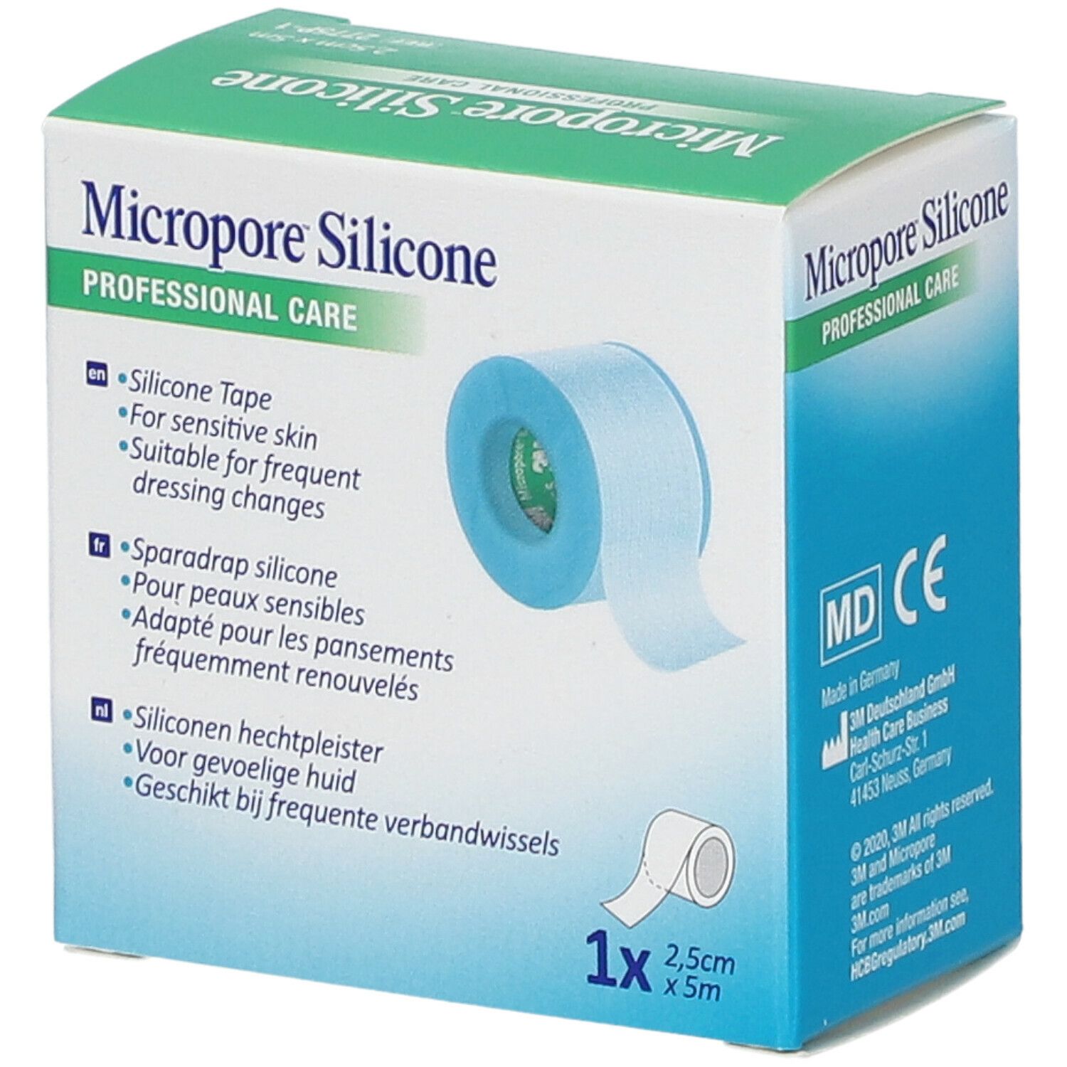 3M Micropore™ Silicone 2,5cm x 5m