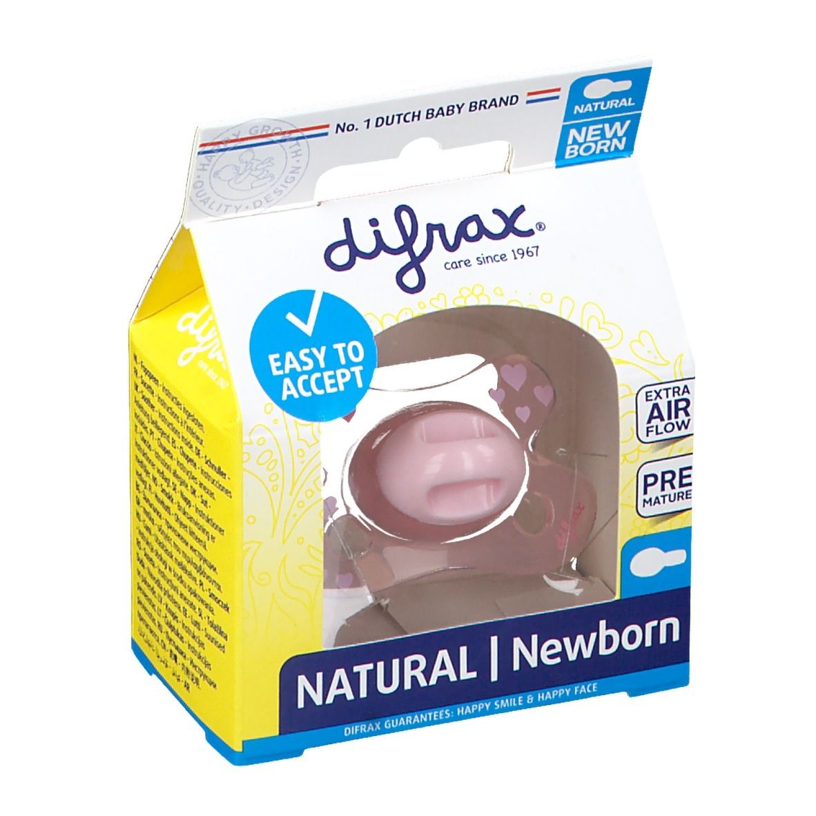 Difrax Pacifier Natural Girl -2/+2M