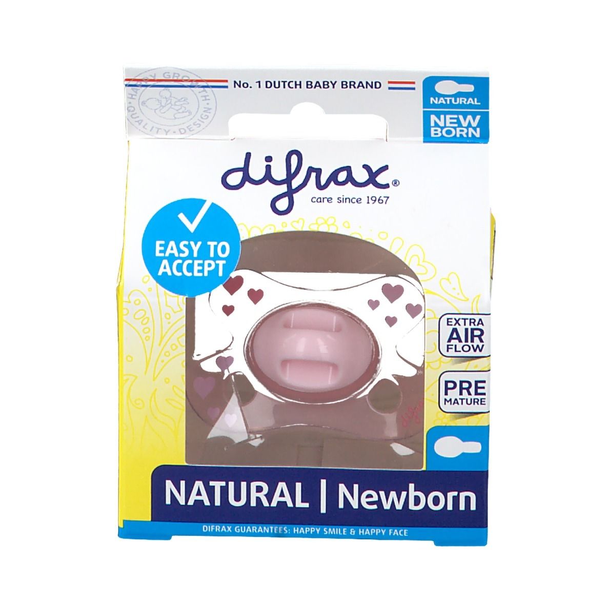 Difrax Pacifier Natural Girl -2/+2M