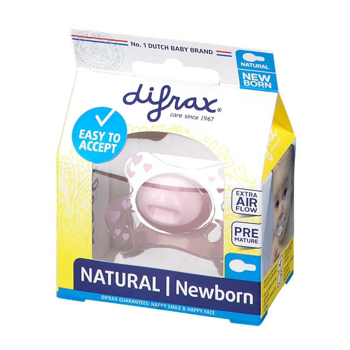 Difrax Pacifier Natural Girl -2/+2M