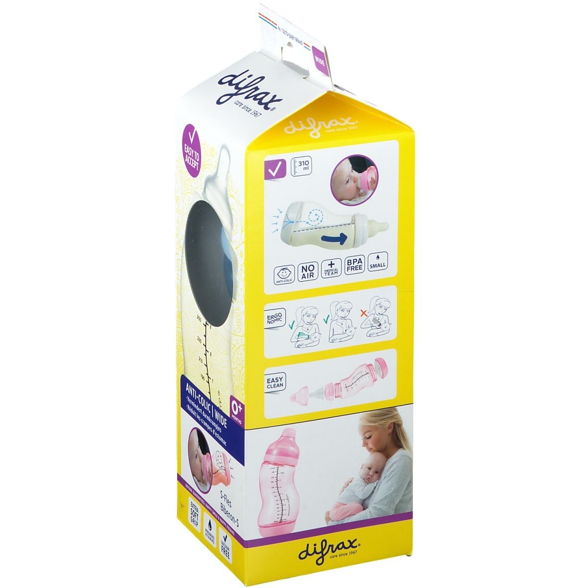 Difrax Feeding Bottle S Wide Boy