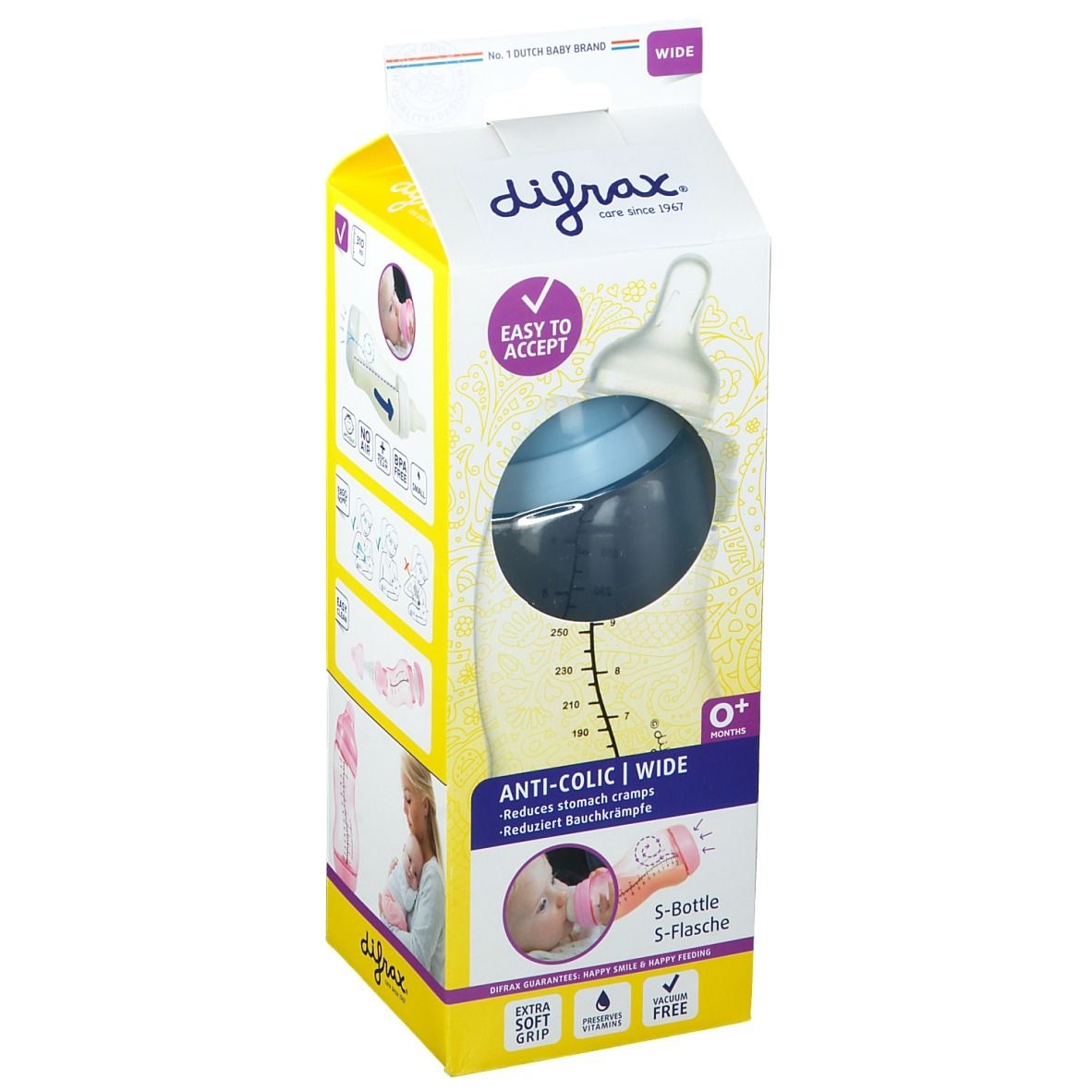 Difrax Feeding Bottle S Wide Boy