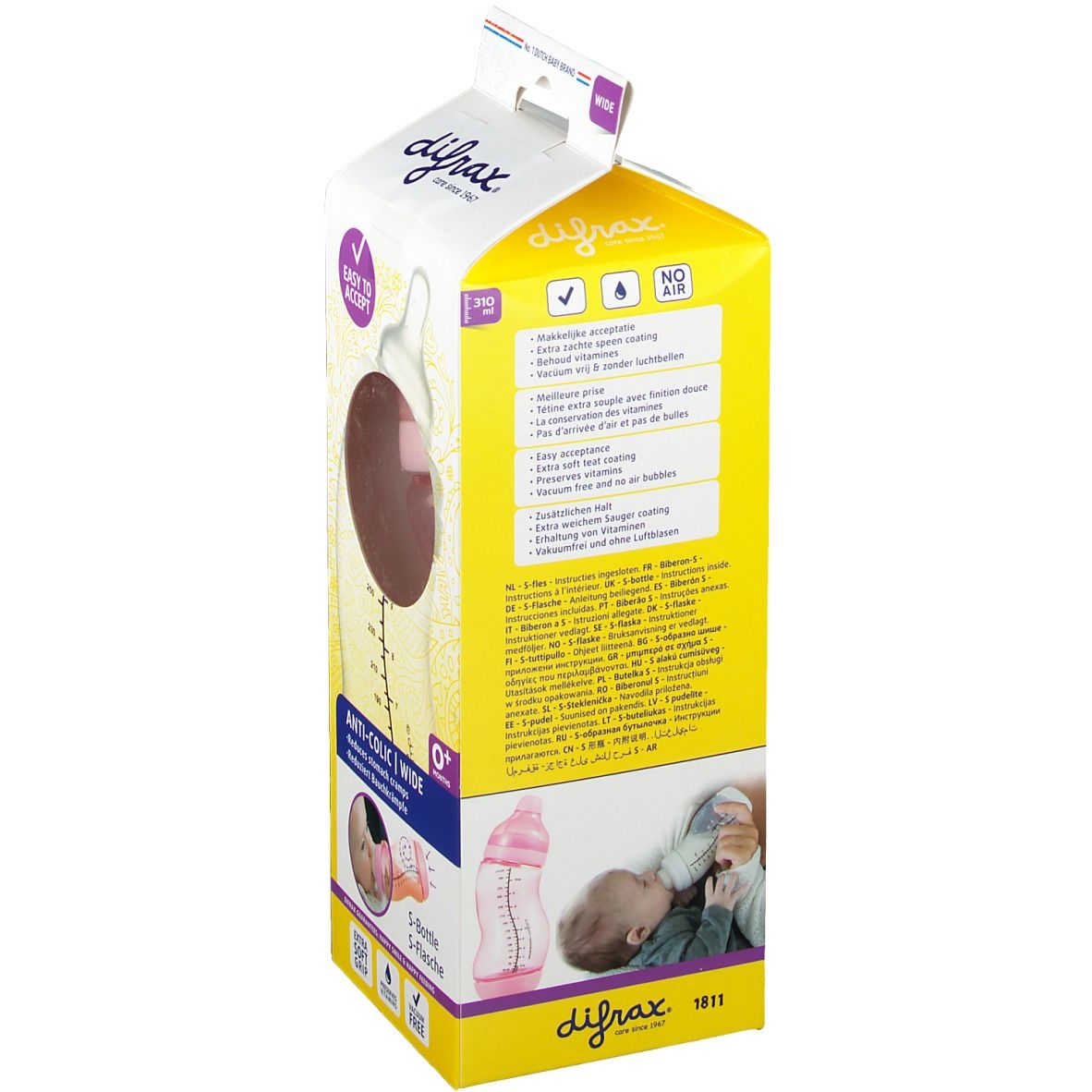 Difrax Feeding Bottle S Wide Girl