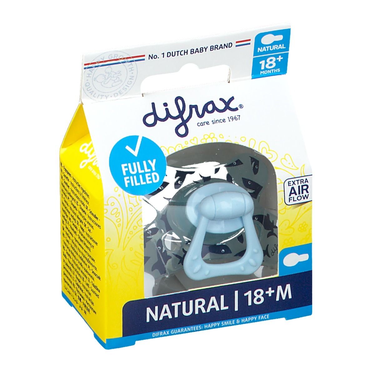 Difrax Pacifier Natural Assortiment +18M