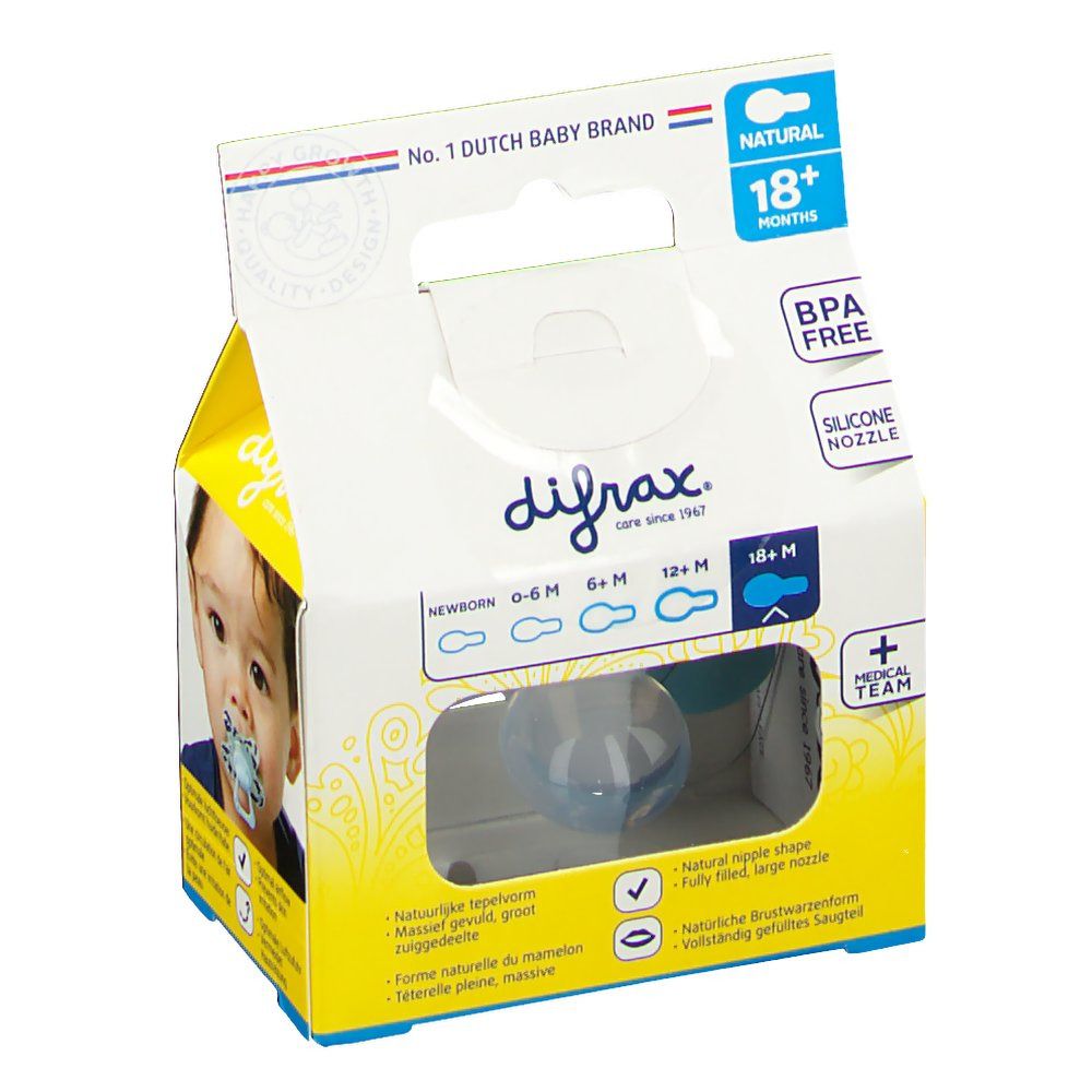 Difrax Pacifier Natural Boy +18M