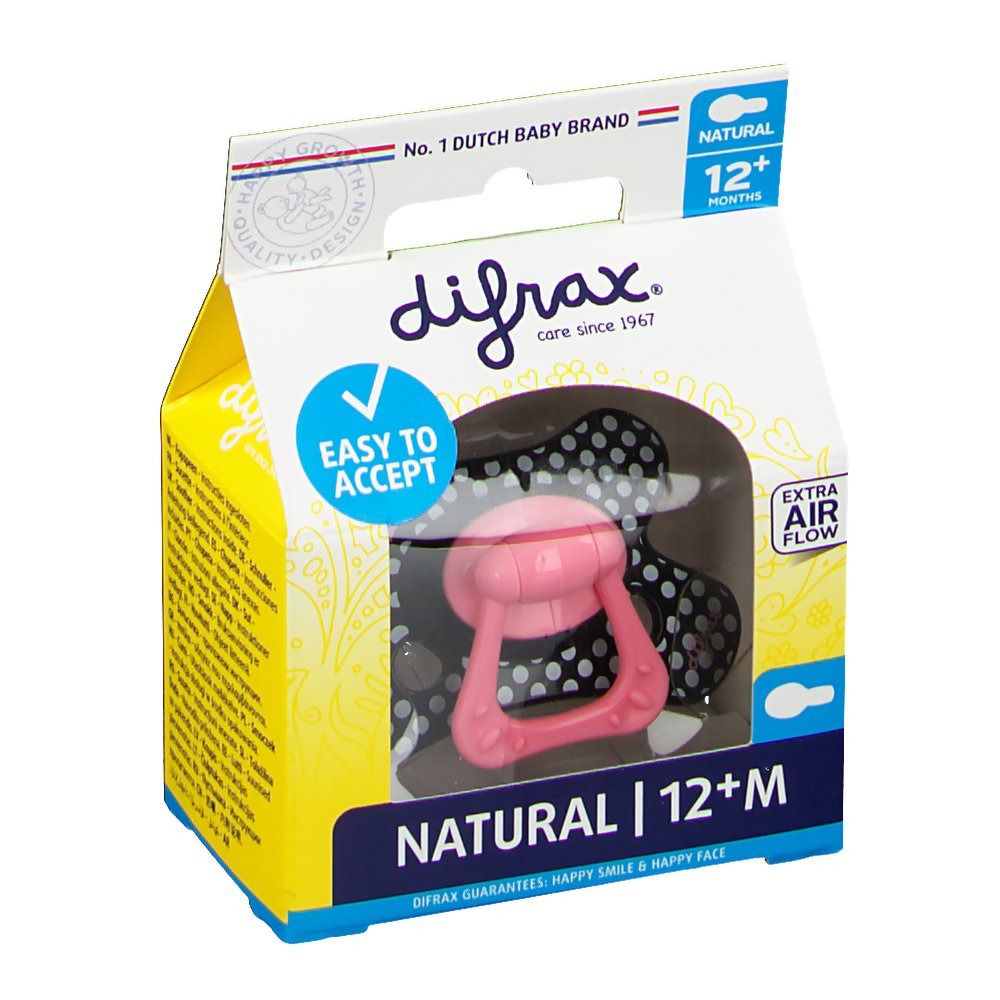 Difrax Pacifier Natural Girl +12M