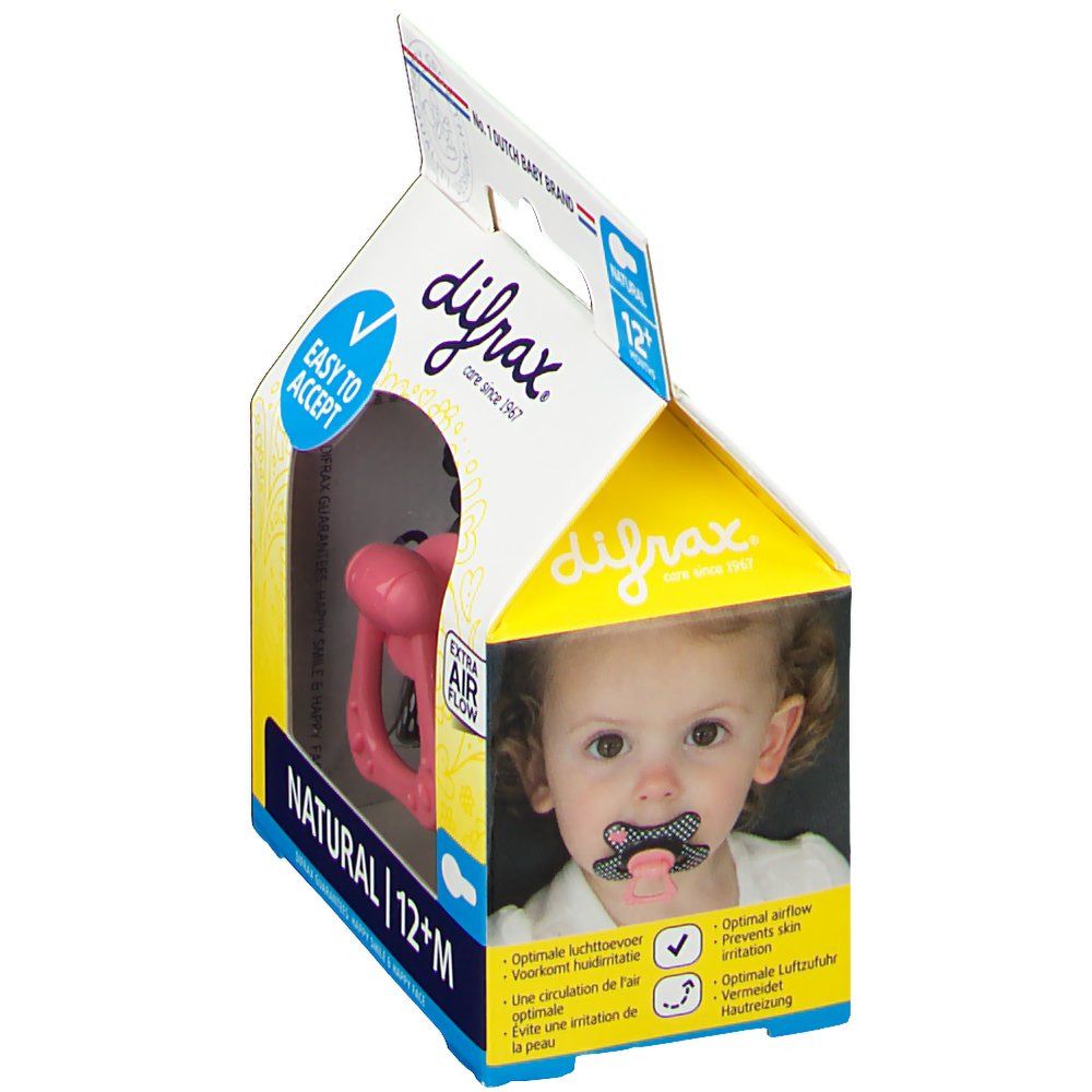 Difrax Pacifier Natural Girl +12M