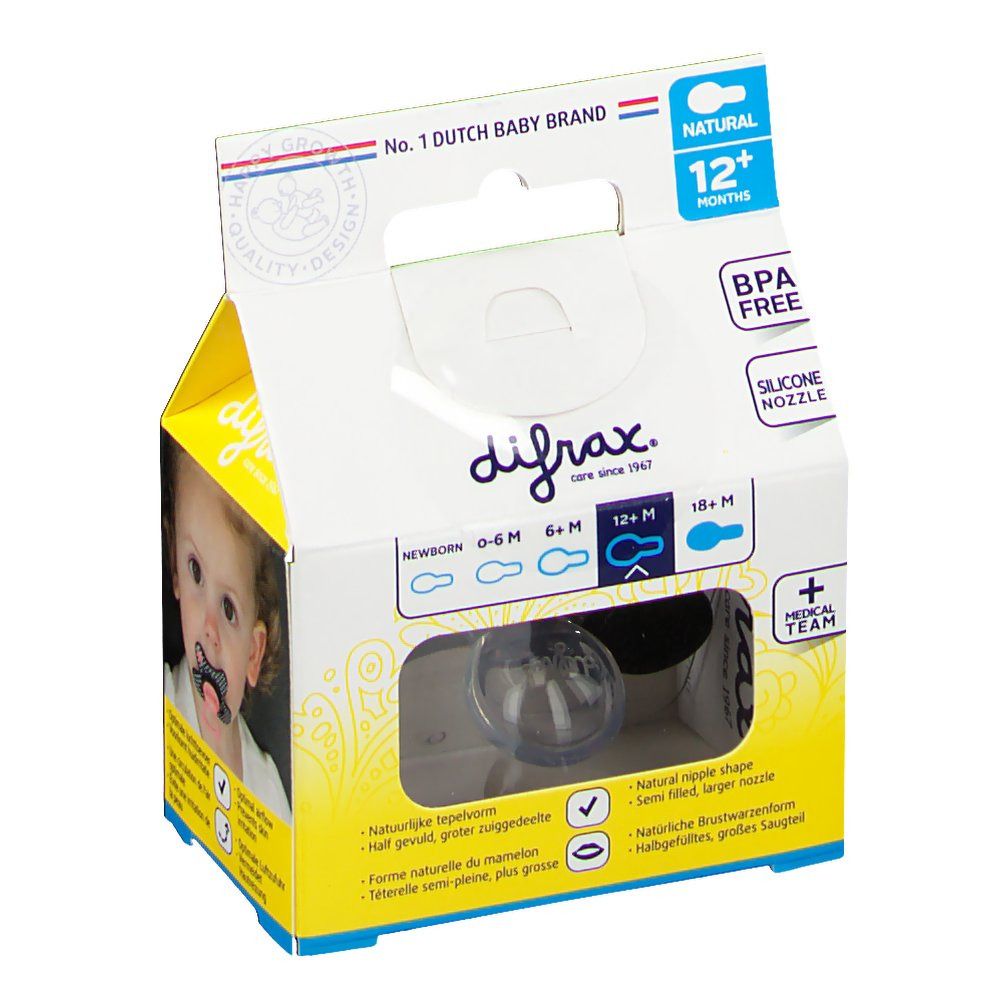 Difrax Pacifier Natural Girl +12M